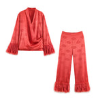 Women Clothing Summer Casual Long Sleeve Pant Sets