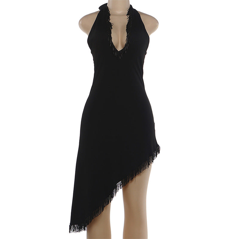 Women's Backless Halter Dress