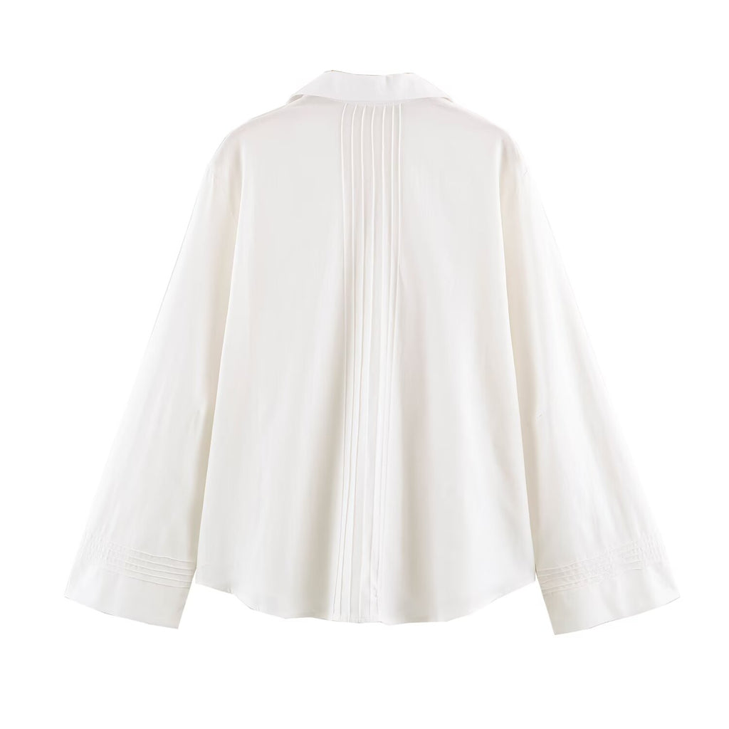 Women Spring Solid Button Top Shirt Pant Sets