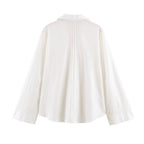 Women Spring Solid Button Top Shirt Pant Sets