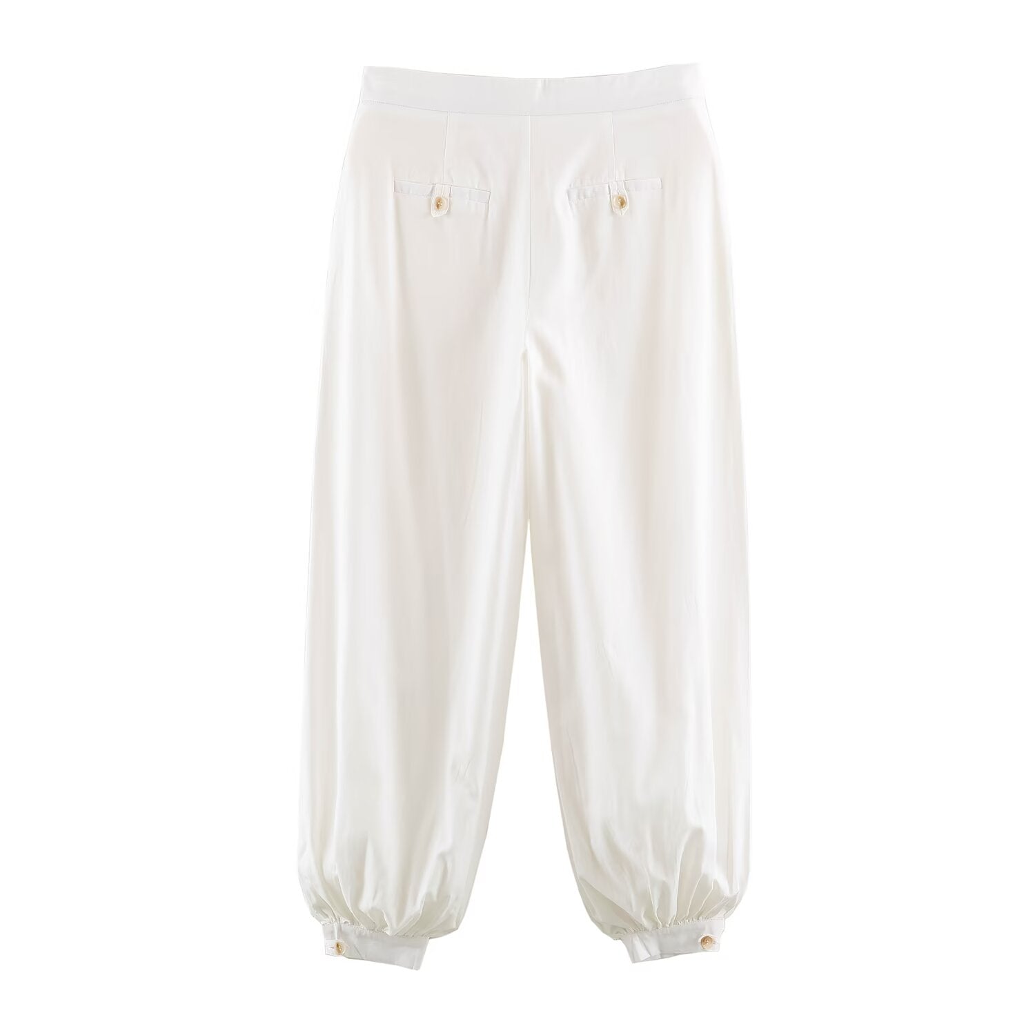 Women Spring Solid Button Top Shirt Pant Sets