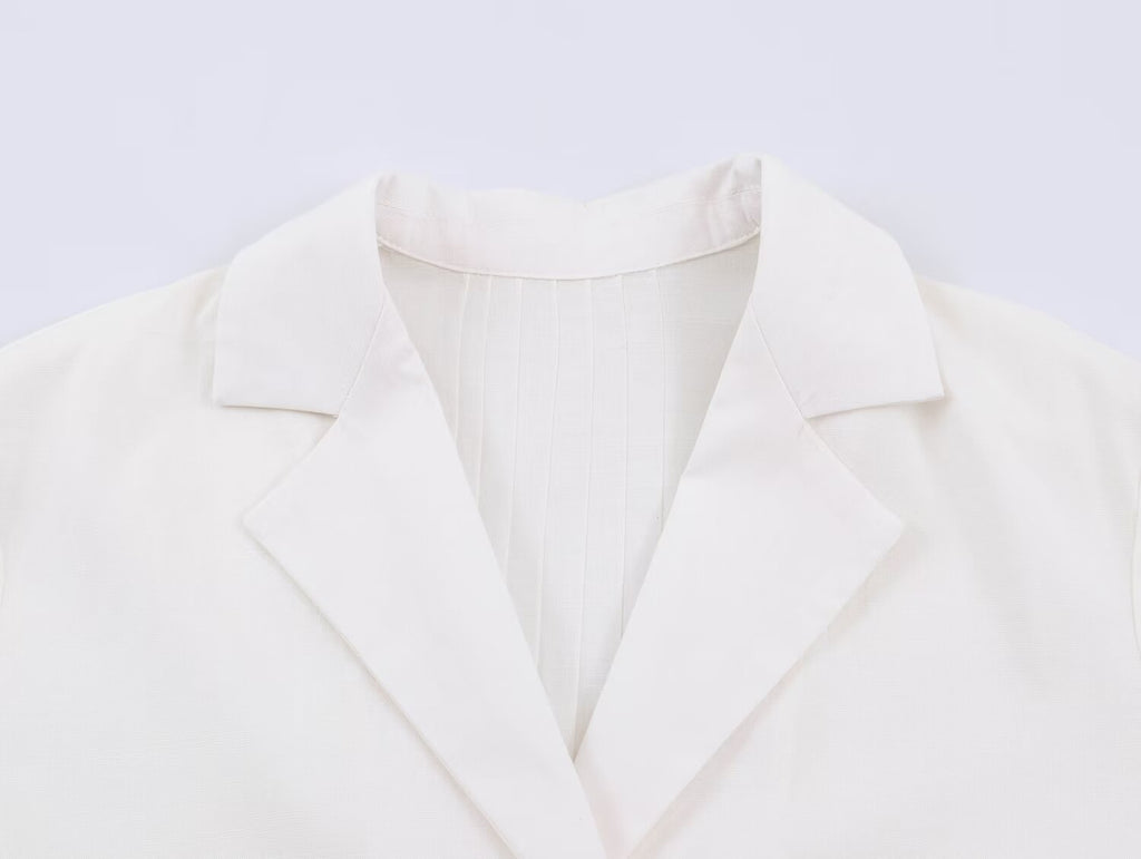 Women Spring Solid Button Top Shirt Pant Sets
