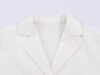 Women Spring Solid Button Top Shirt Pant Sets