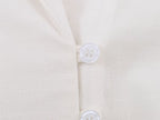Women Spring Solid Button Top Shirt Pant Sets