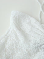 Women's Asymmetric Halter Lace Top