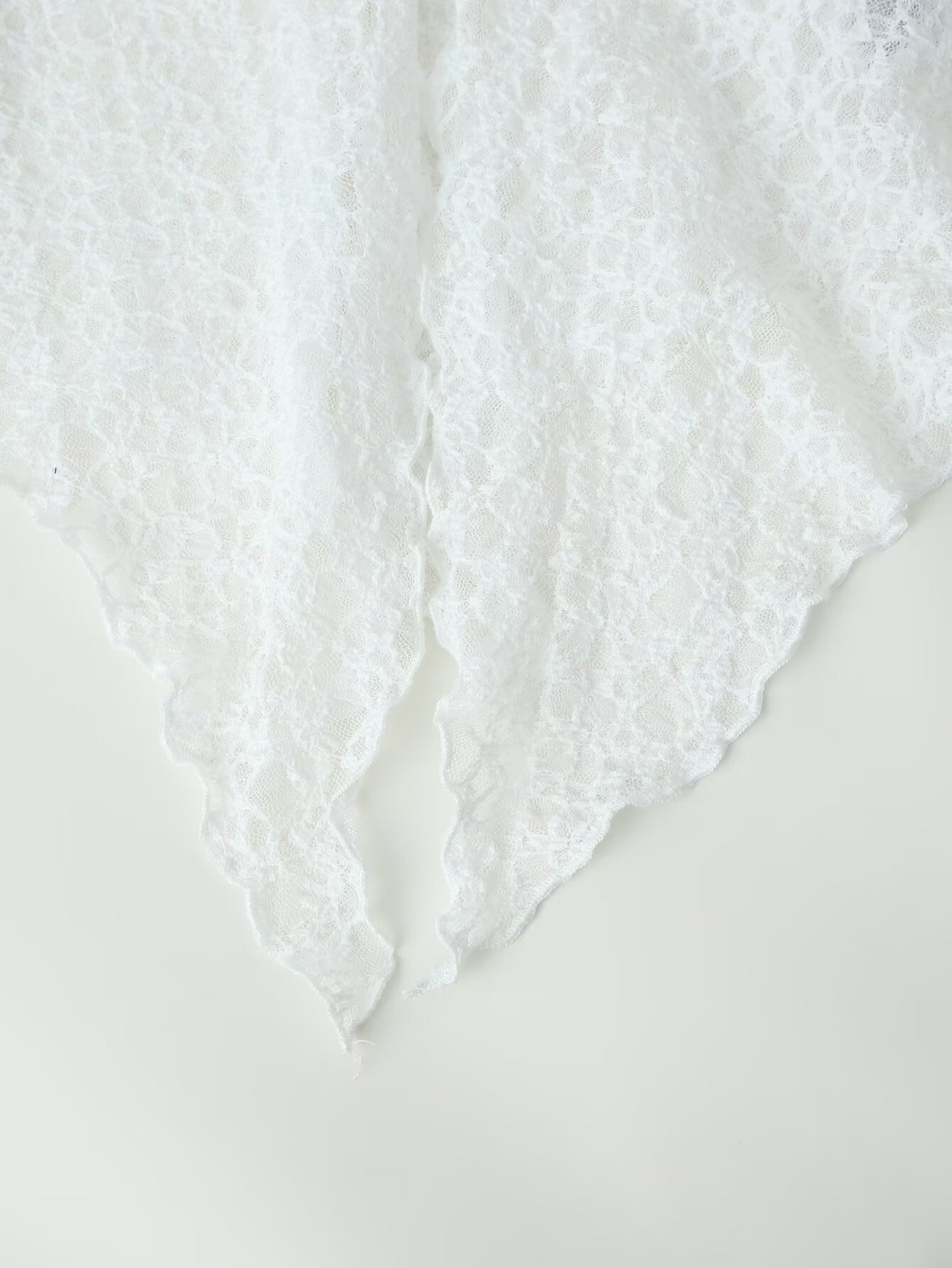 Women's Asymmetric Halter Lace Top