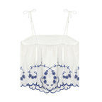 Summer Blended Embroidered Top Casual Shorts Sets