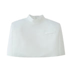 Women Clothing Office Small Stand Collar Faux Pocket