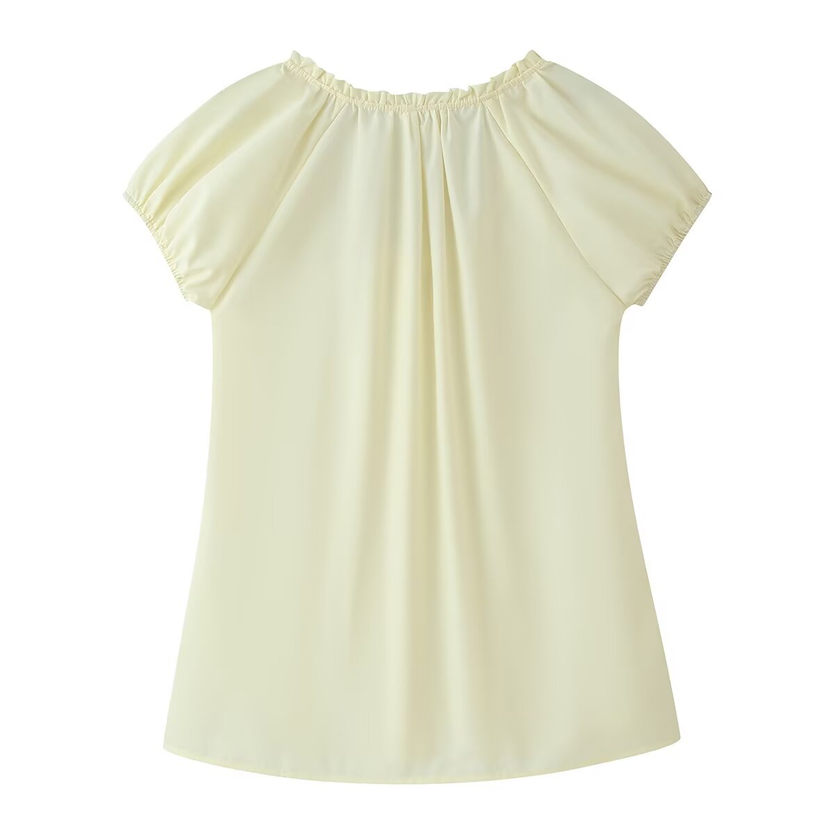 Women Clothing French Retro Easy Matching Solid Color