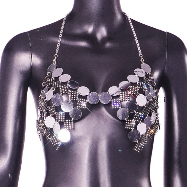 Silver Black Top