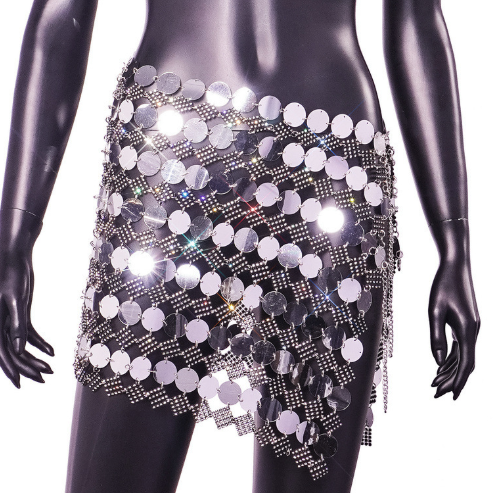 Silver Black Skirt