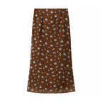 Women Floral round Neck Waist Trimming Slimming Waist
