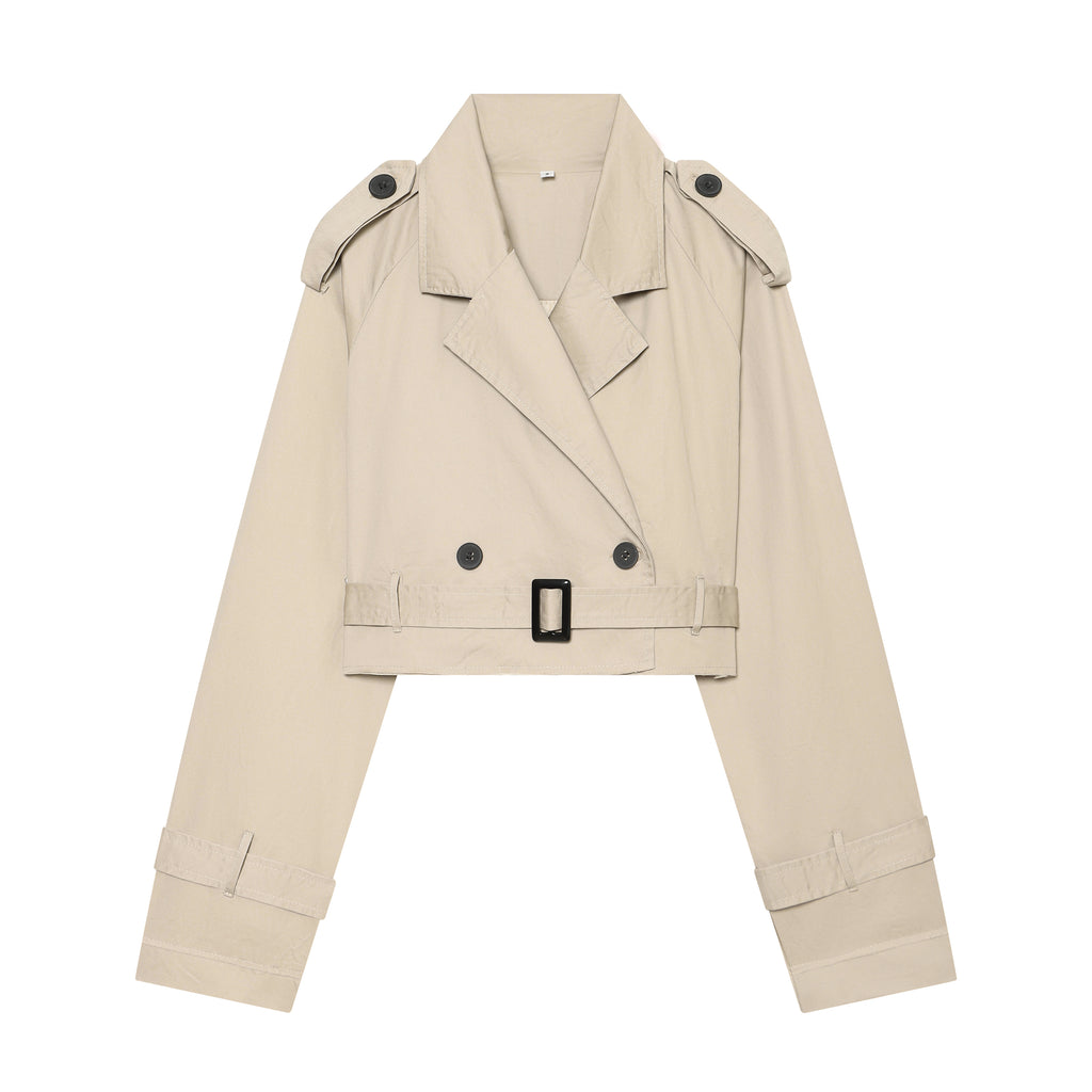 Summer Women Clothes Office Belt Collared Long Sleeve Short