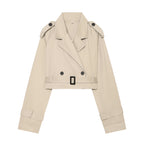 Summer Women Clothes Office Belt Collared Long Sleeve Short