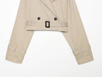 Summer Women Clothes Office Belt Collared Long Sleeve Short