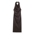 Women's Backless Halter Dress