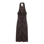 Women's Backless Halter Dress