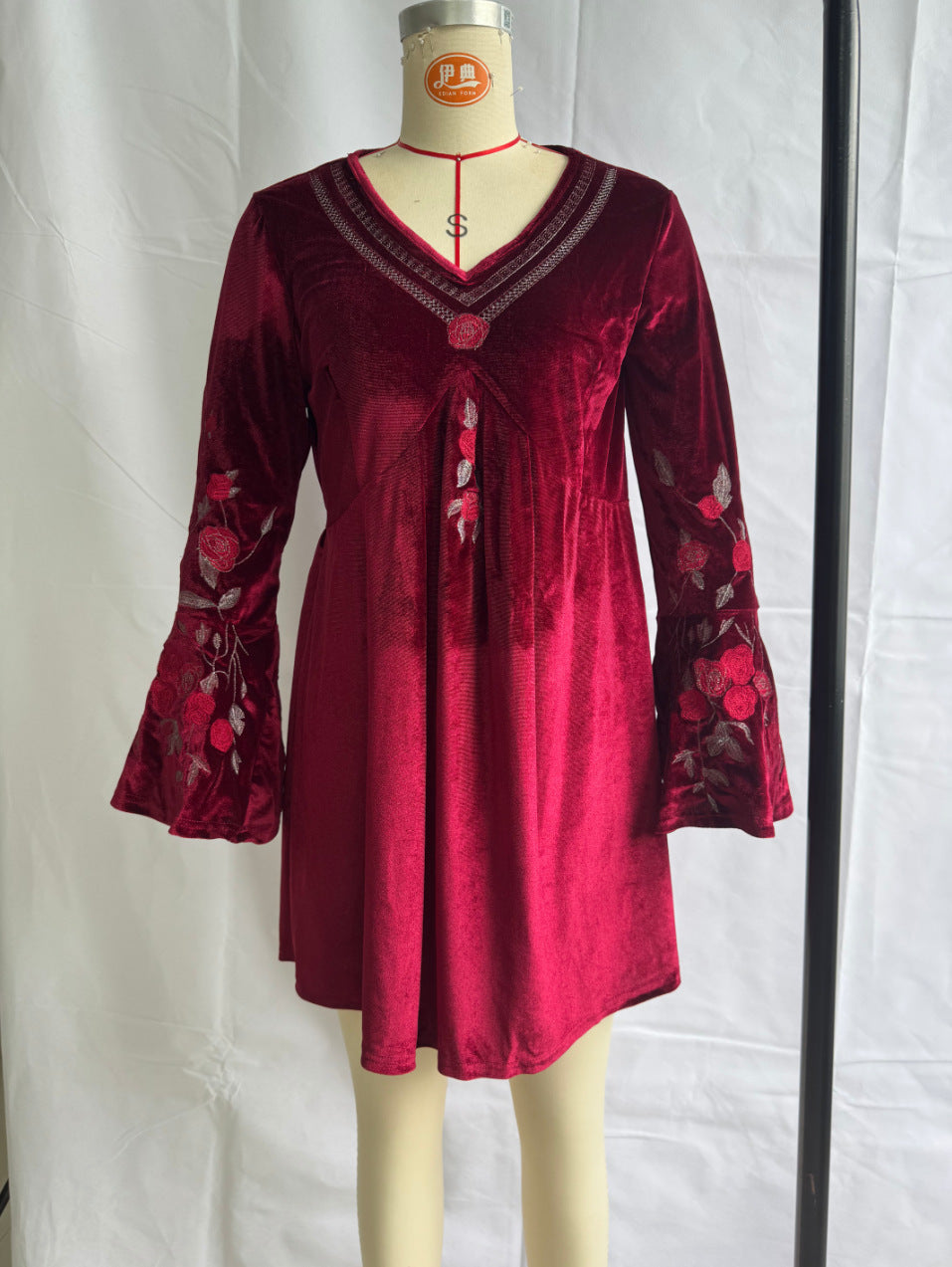 Women's Mini Velvet Dress