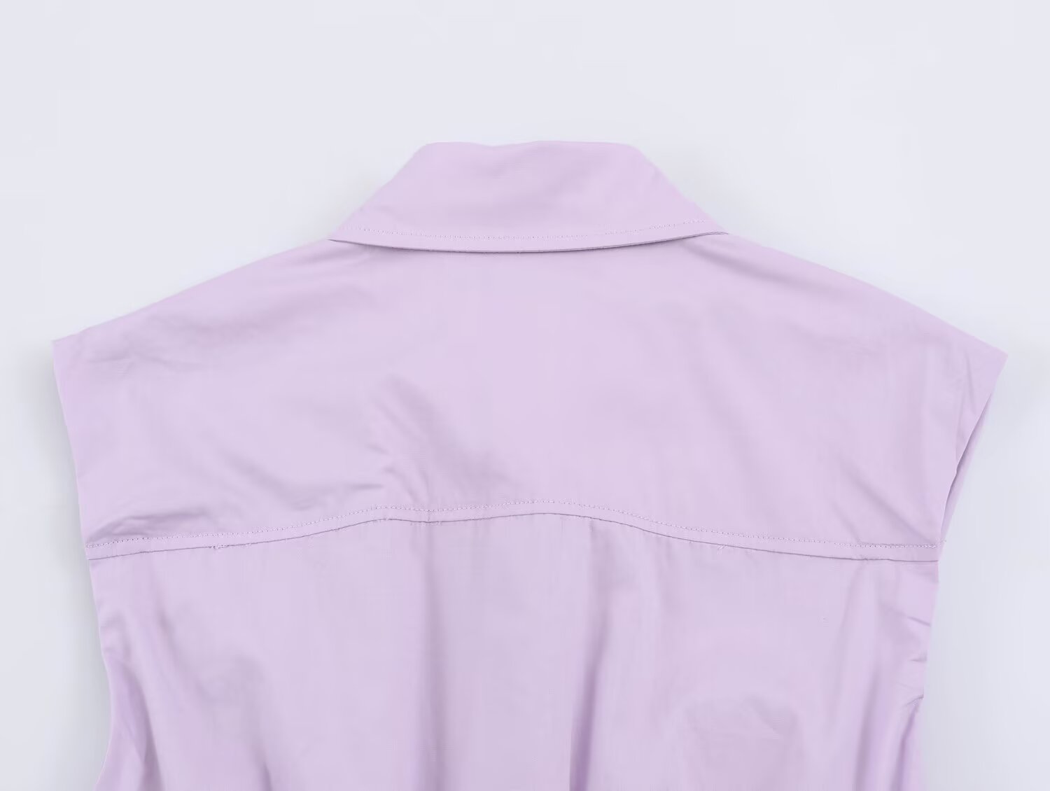 Graceful Fashionable Women Sleeveless Pleated Shirt