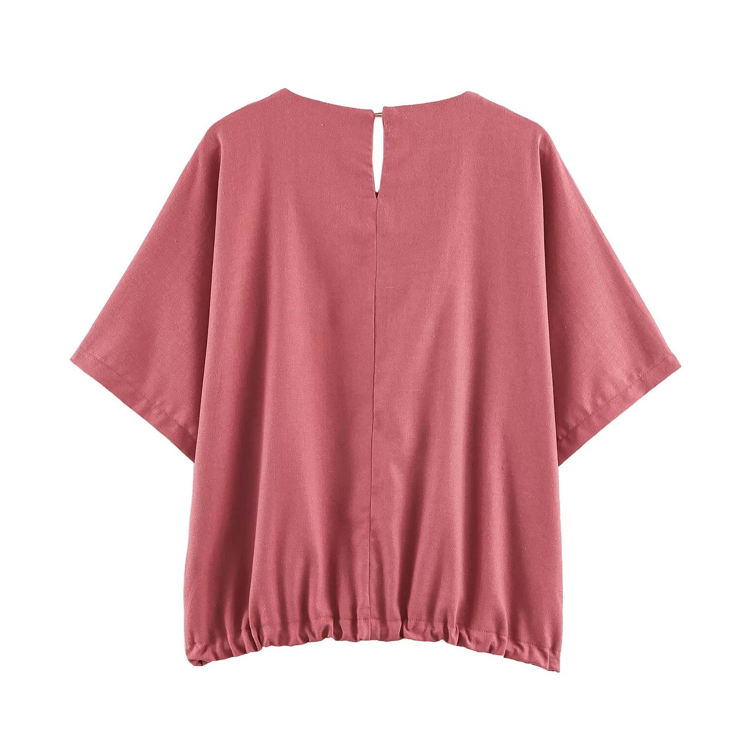 Women Clothing All Match Solid Color Thin Strap Top Slit