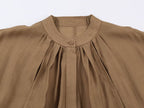 Women Clothing Summer Long Sleeve round Neck Vertical Loose