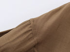 Women Clothing Summer Long Sleeve round Neck Vertical Loose