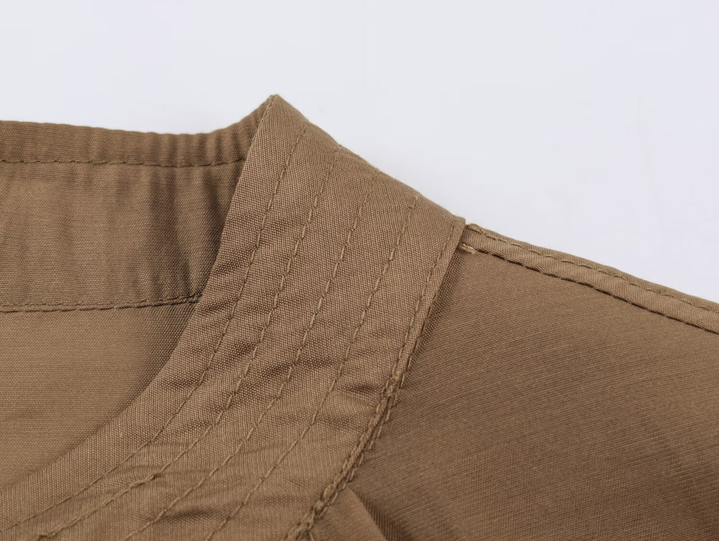 Women Clothing Summer Long Sleeve round Neck Vertical Loose