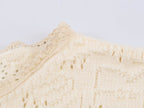 Women Clothing Sweet round Neck Button 3/4 Sleeve Mesh