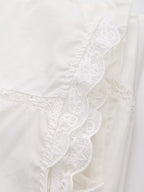 Women Summer Arrival Lace trimmed Sleeveless Tank Top with Bow Embroidery Sheer Design for Women