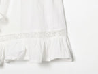 Women Clothing Summer Sexy Tulle Embroidered Hanging Collar