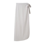 Women Solid Color Long Sleeved Shirt Trousers Skirt Three Piece Set