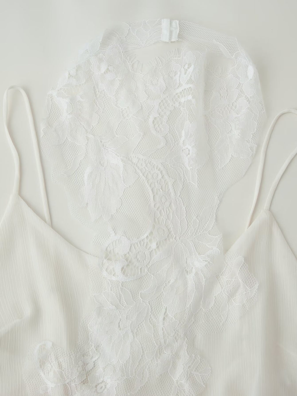 Women Clothing Autumn Korean Fresh Simple Elegant Sweet Lace Splicing Sling