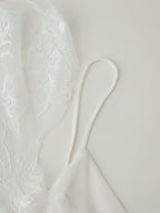 Women Clothing Autumn Korean Fresh Simple Elegant Sweet Lace Splicing Sling