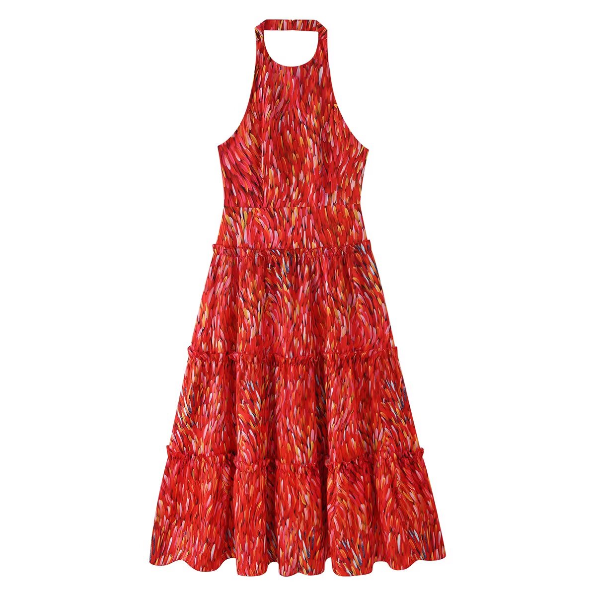 Women's Halter Long Sleeve Dress