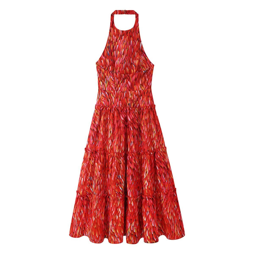 Women's Halter Long Sleeve Dress
