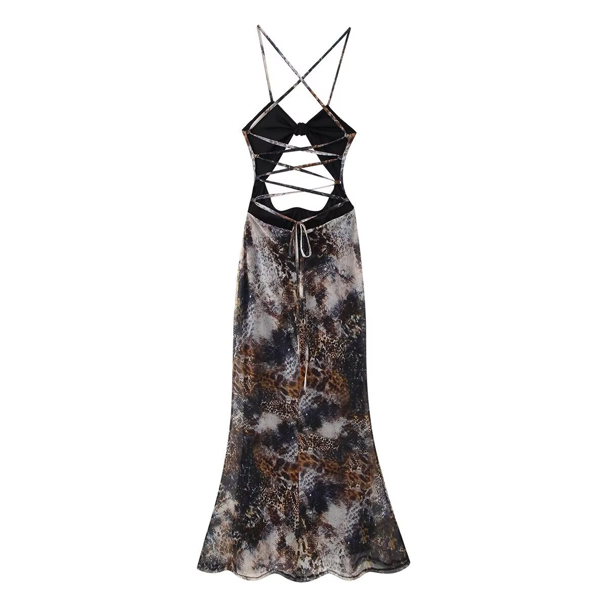 Women's Backless Halter Dress