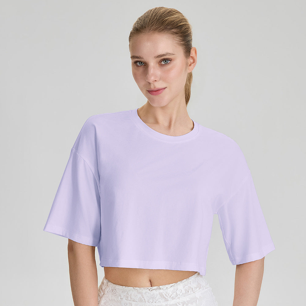 Spring Summer Modal Yoga Short Sleeve Women Loose