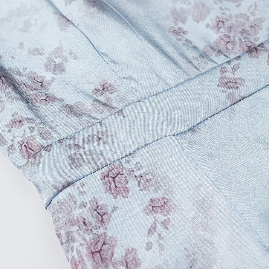 Women's Satin Floral Dress