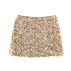 Women Clothing Elegant High Waist Sexy Sequined A line Skirt