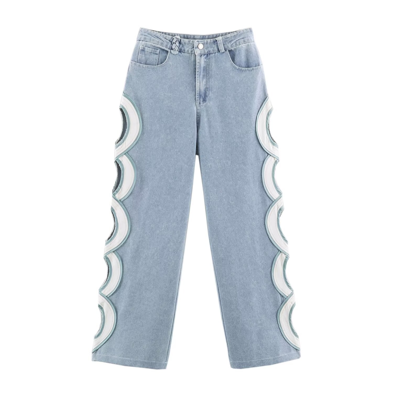 Spring Women Clothing Design Sensing Hollow Out CO HW Denim