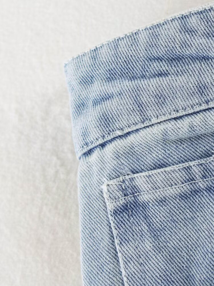 Spring Women Clothing Design Sensing Hollow Out CO HW Denim