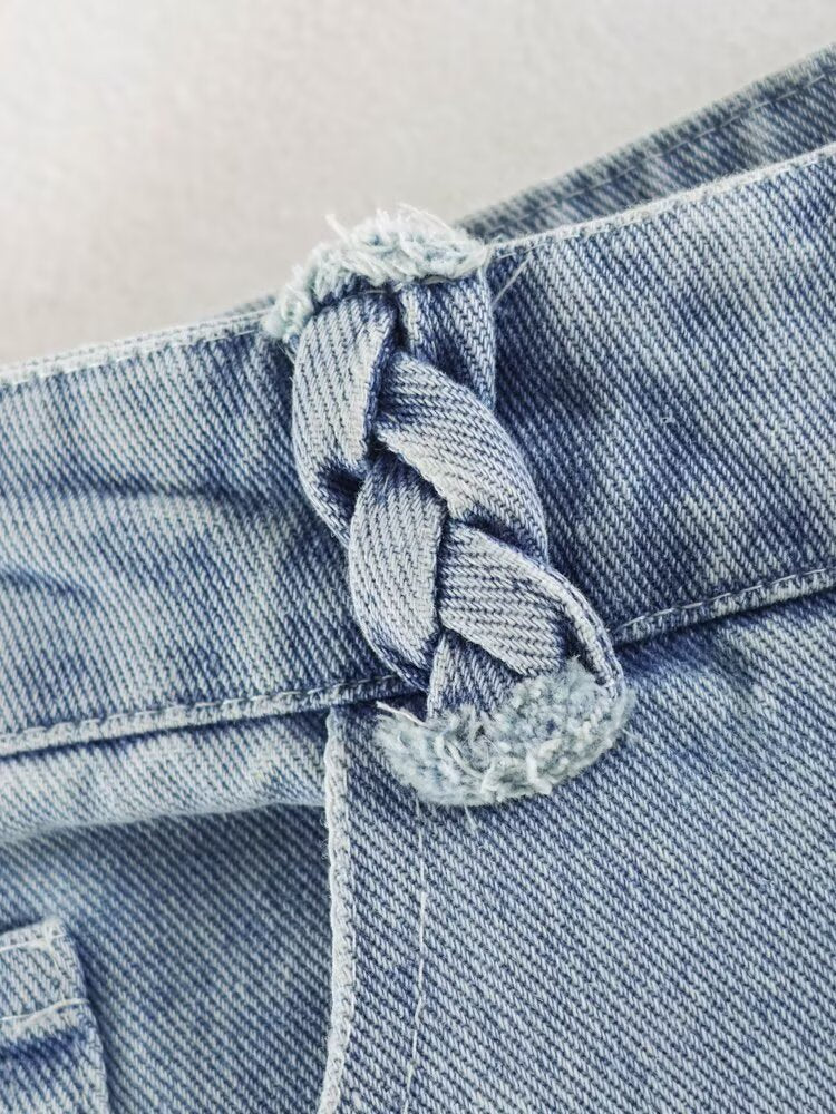 Spring Women Clothing Design Sensing Hollow Out CO HW Denim