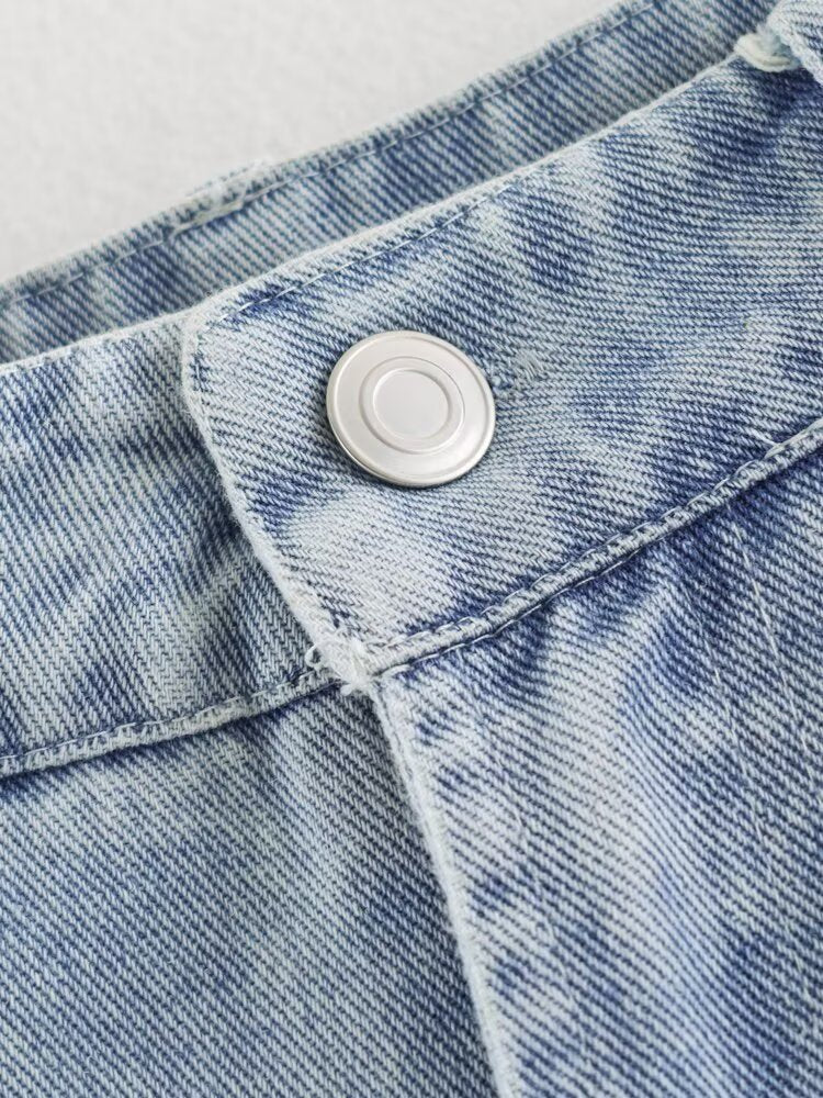 Spring Women Clothing Design Sensing Hollow Out CO HW Denim