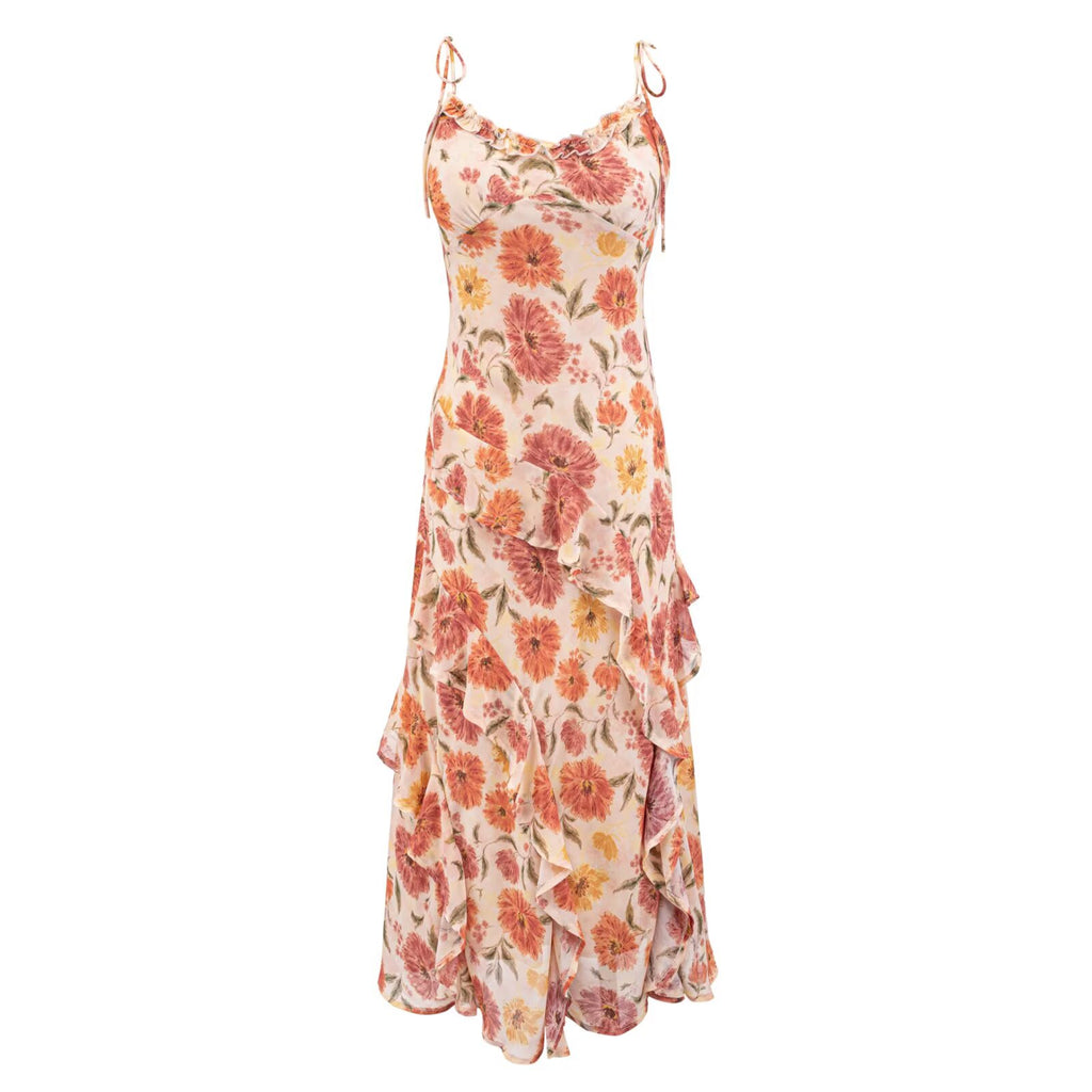 Women's Floral Ruffled Dress