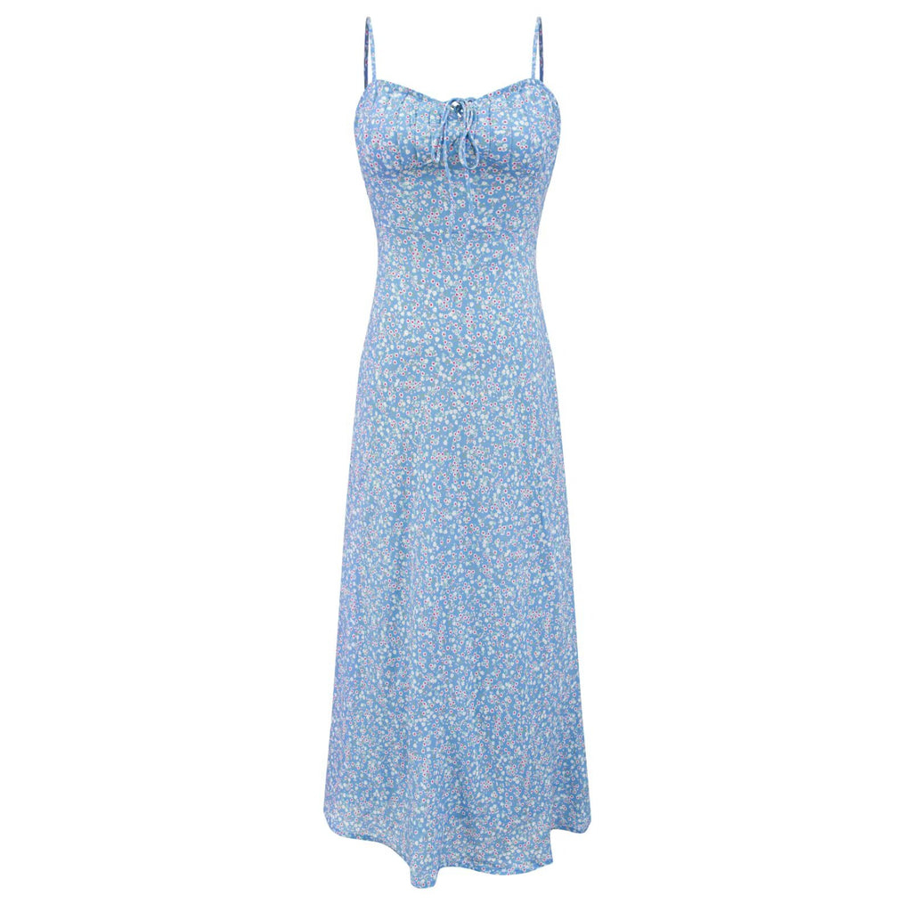 Women's Backless Floral Dress