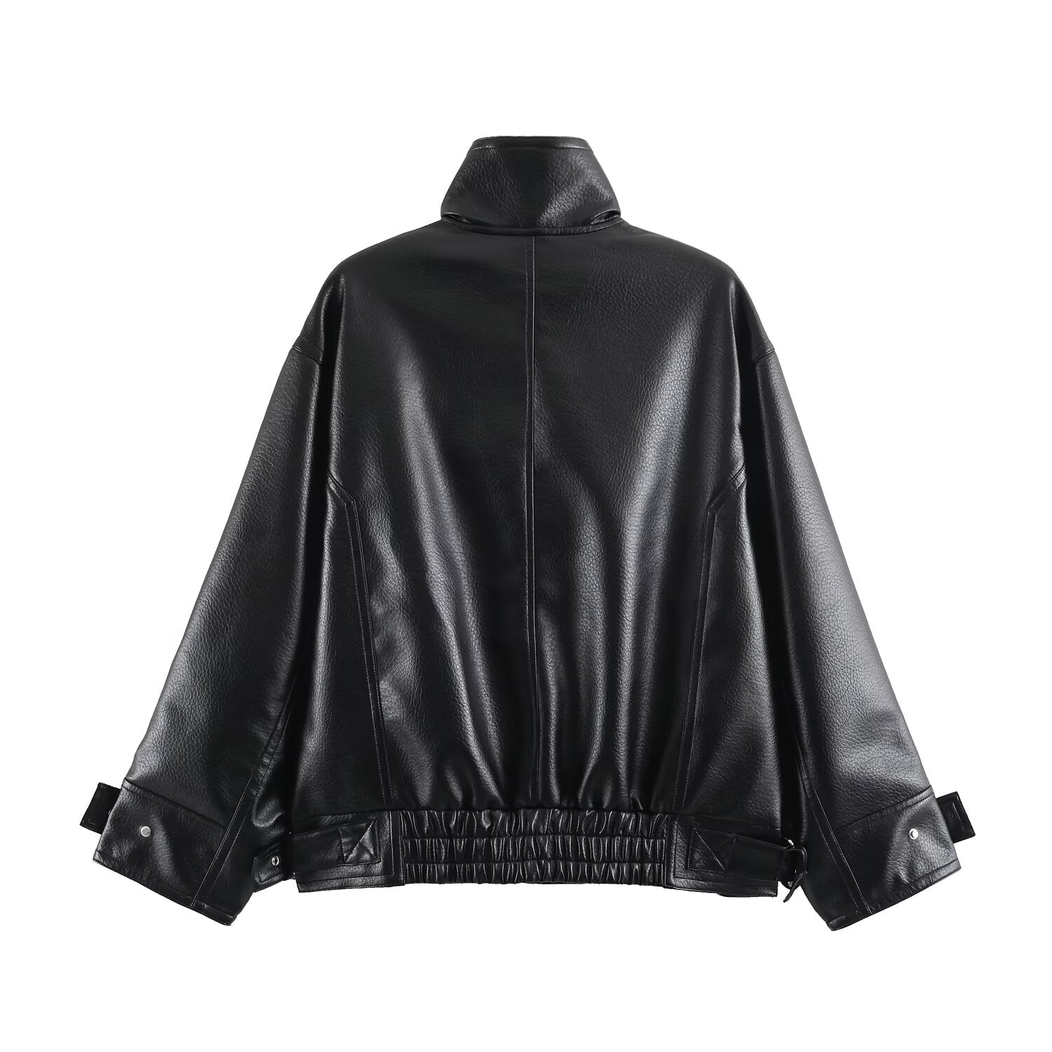 Women's Faux Leather Oversized Coat