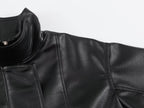 Women's Faux Leather Oversized Coat