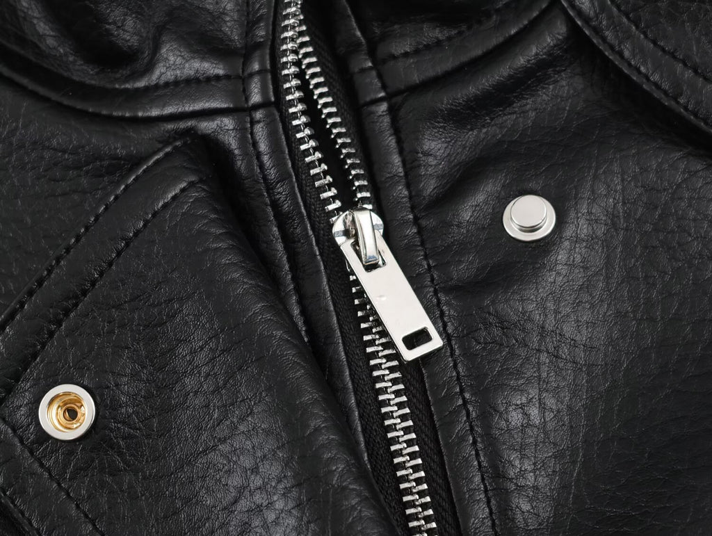 Women's Faux Leather Oversized Coat