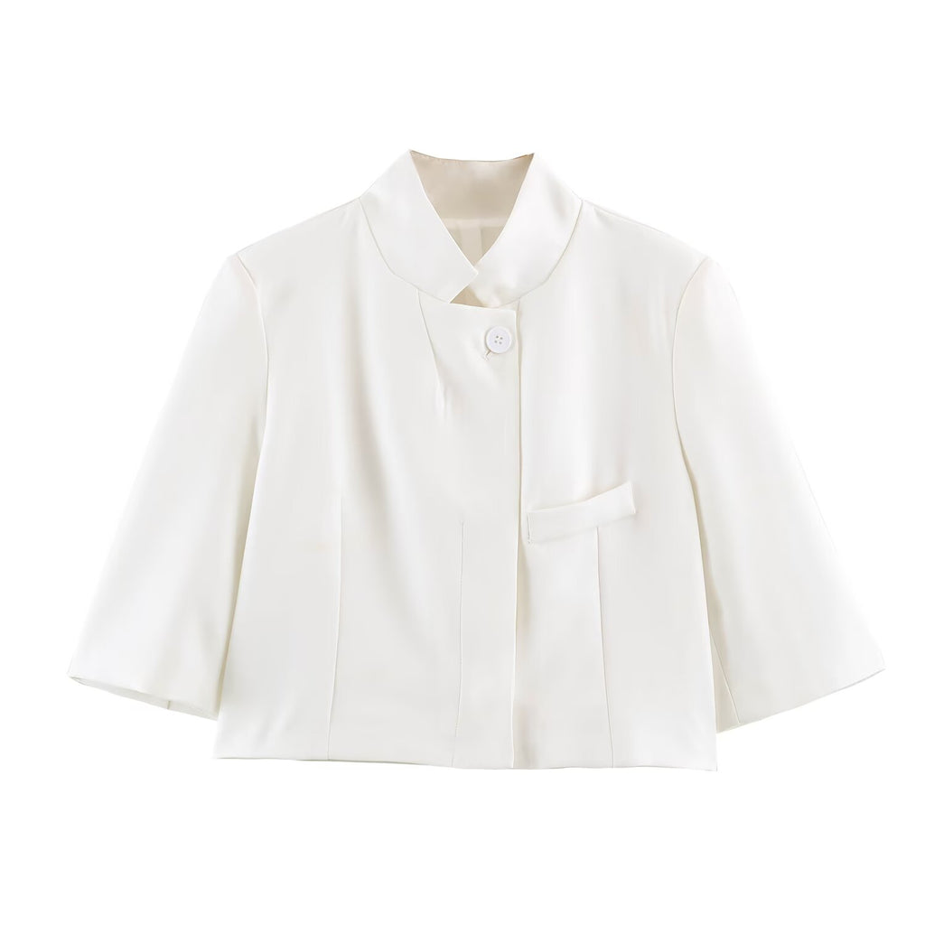 Women's Short Striped Blazer
