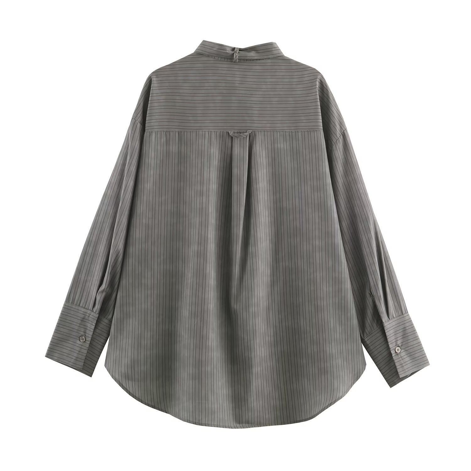 Striped Pocket Bow Shirt for Women